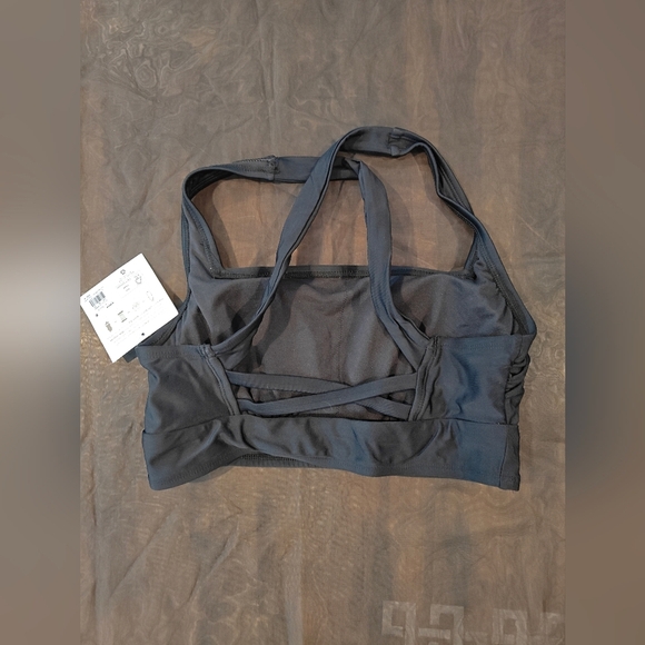 🤍❗ NWT EcoBeach Black Bikini Top Size Medium - Picture 2 of 4